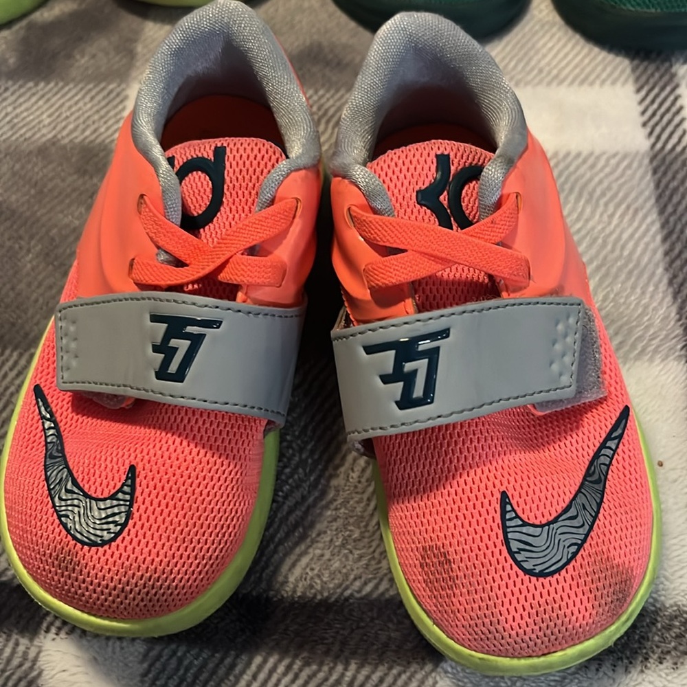 Kids Nike KD Orange/Gray Sneakers Sizes 7C!